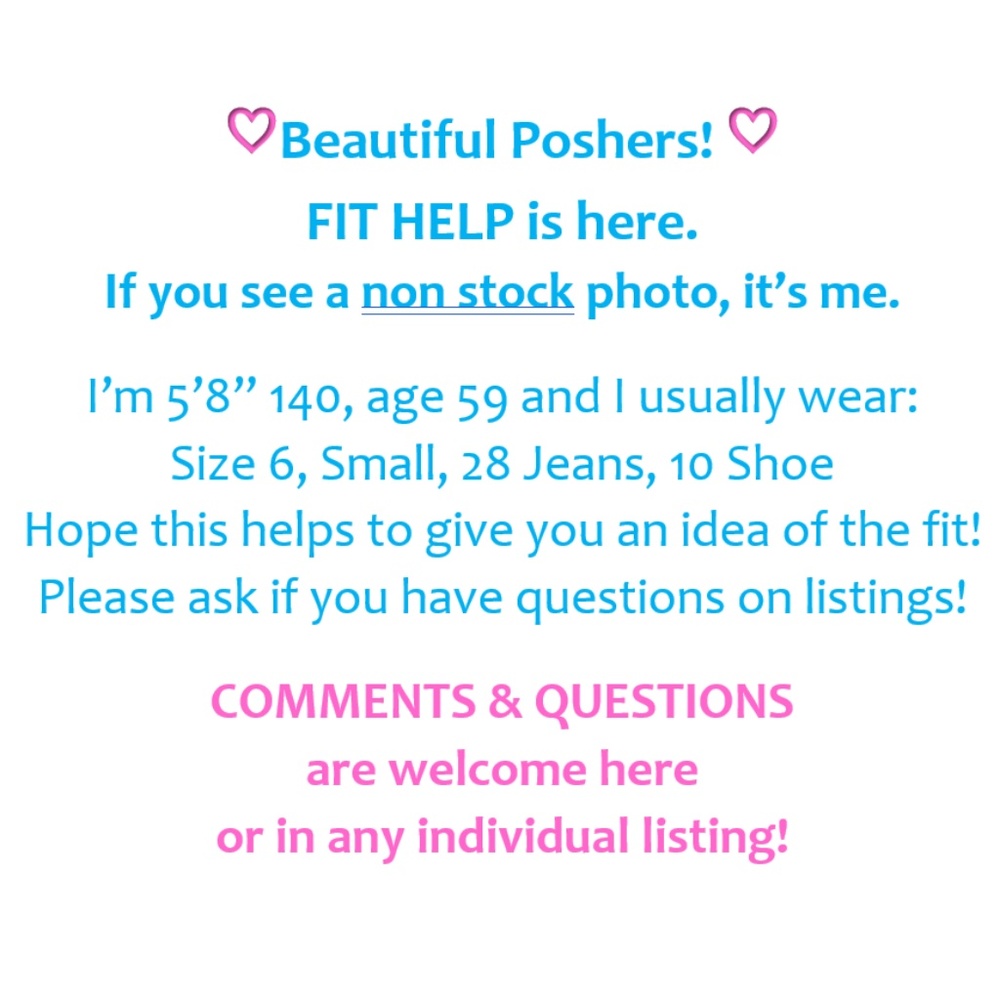 Fit Guide, Comments and Questions!